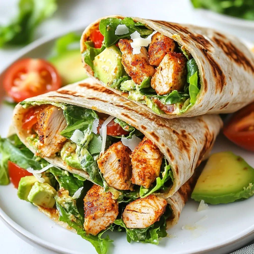 Cajun Chicken Caesar Wraps Flavorful and Easy Meal