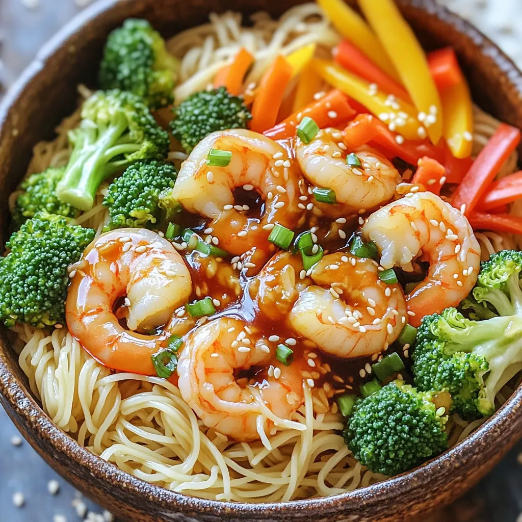 Teriyaki Shrimp Noodle Bowls Quick and Tasty Meal