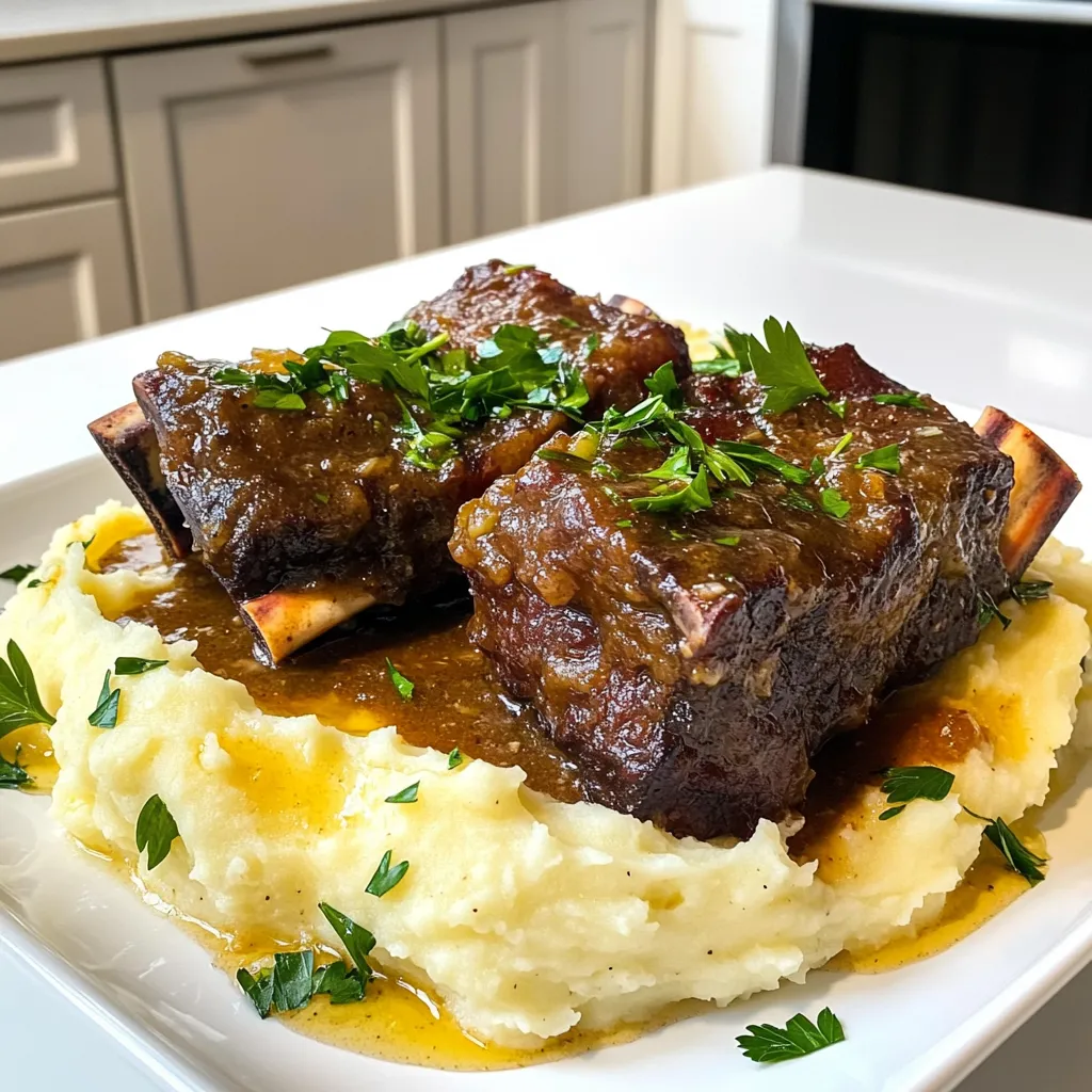 Braised Short Ribs with Garlic Mash Simple Comfort Food