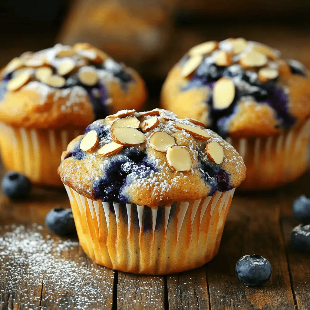 Blueberry Almond Muffins Bakery Fresh and Tasty Treat