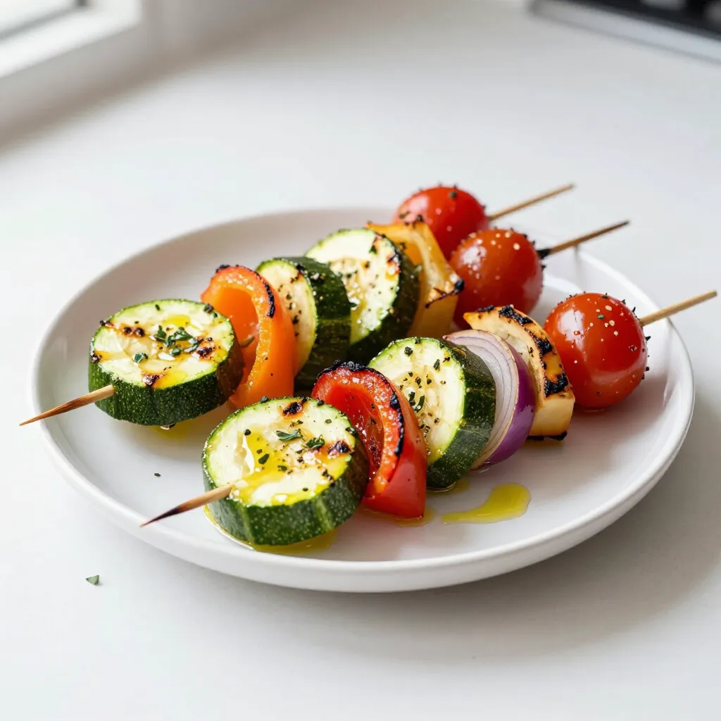 Garlic Herb Grilled Veggie Skewers Tasty and Easy Meal