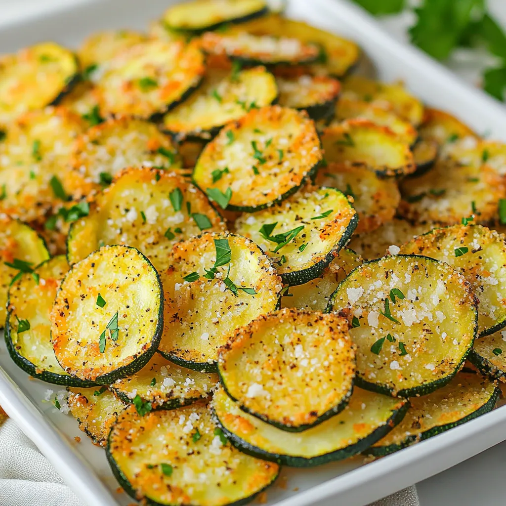 Garlic Parmesan Zucchini Chips Crispy and Flavorful Snack