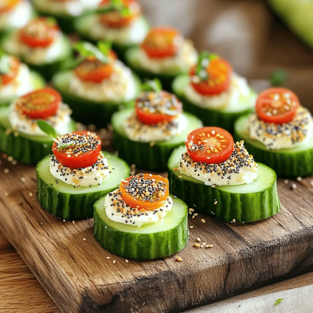 Everything Bagel Cucumber Bites Delightful Snack Idea