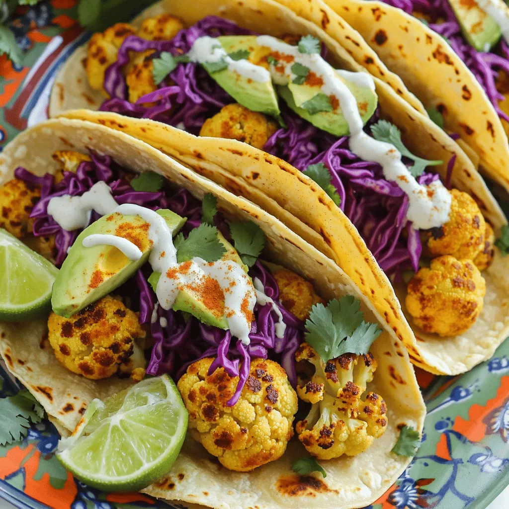 Roasted Cauliflower Tacos with Chipotle Crema Delight