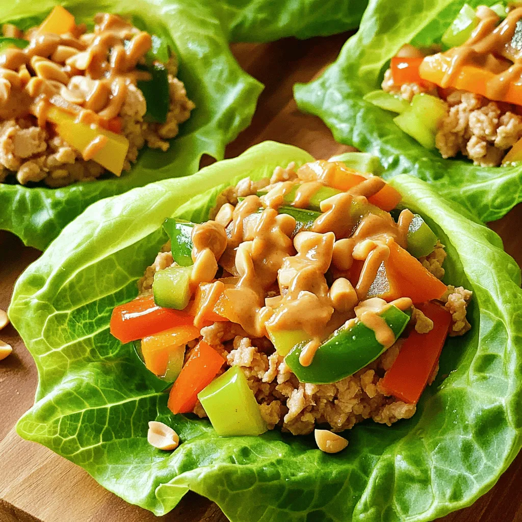 Thai Peanut Chicken Lettuce Wraps Flavorful and Fun