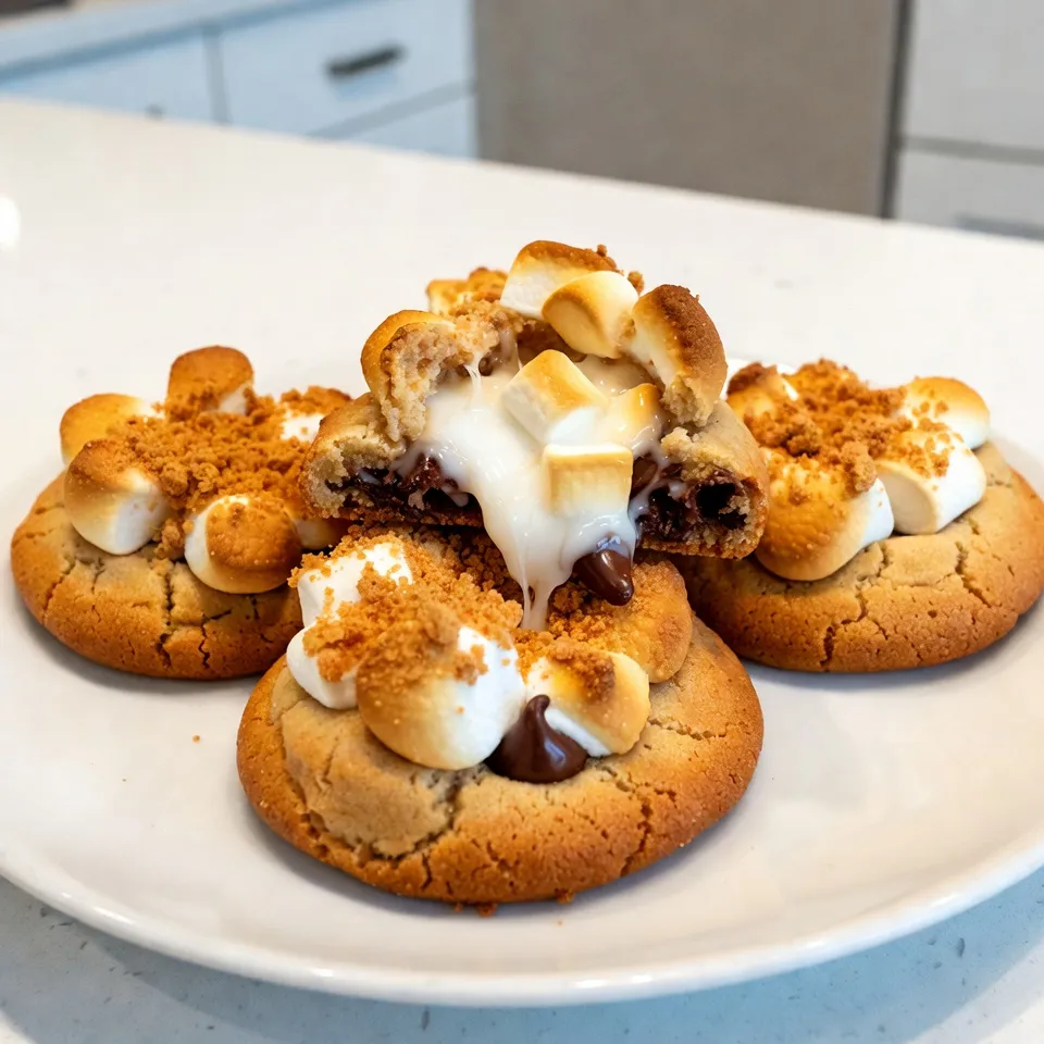 S’mores Stuffed Cookies Irresistible Flavor Delight
