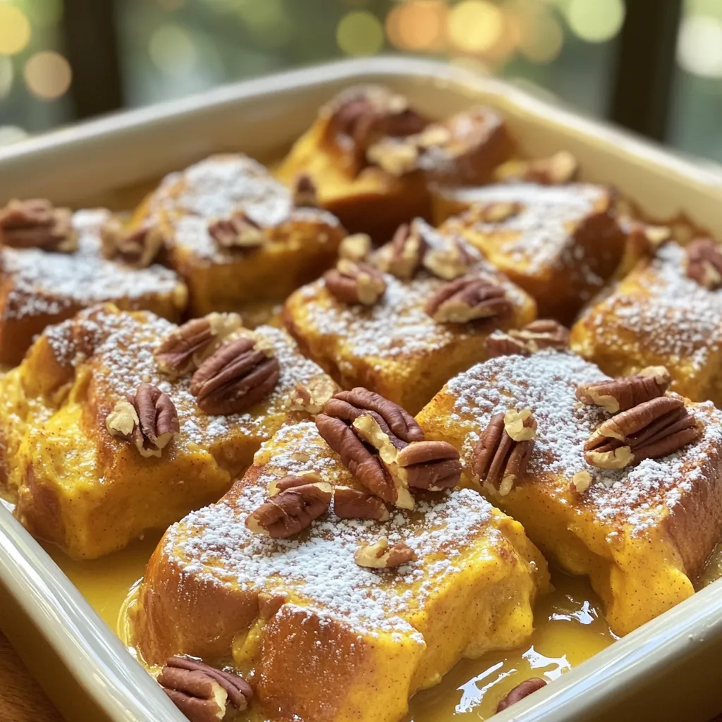 Pumpkin Spice French Toast Casserole Easy and Flavorful