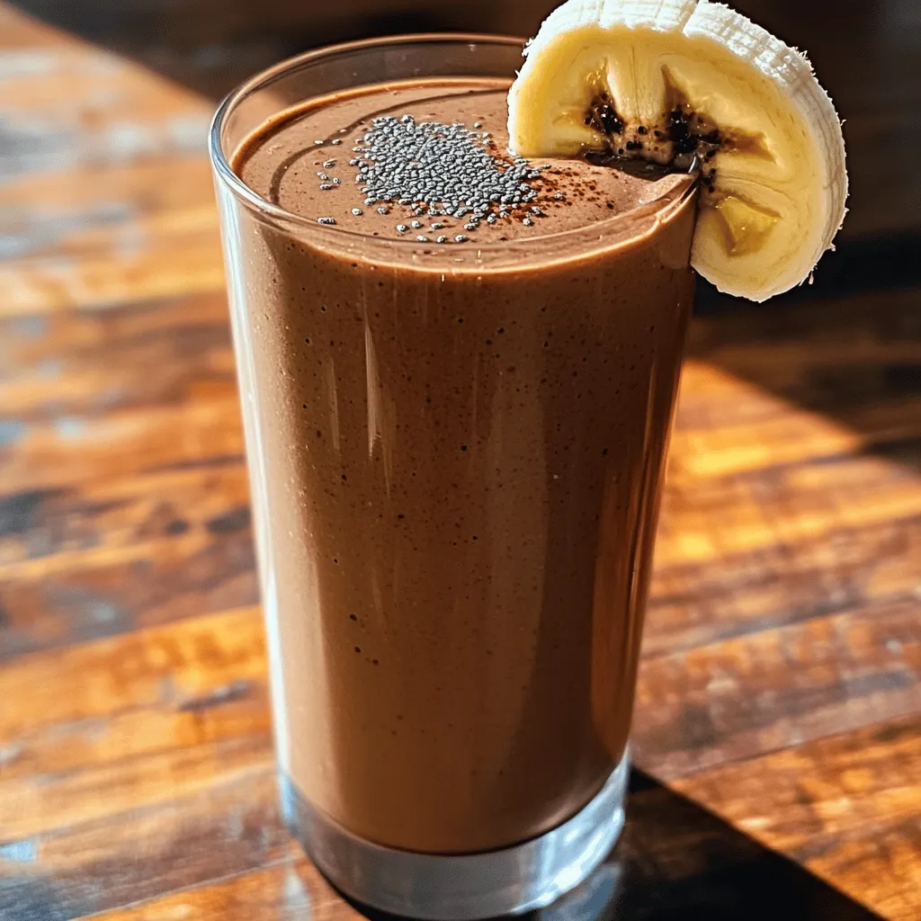High-Protein Mocha Smoothie Energizing Breakfast Treat
