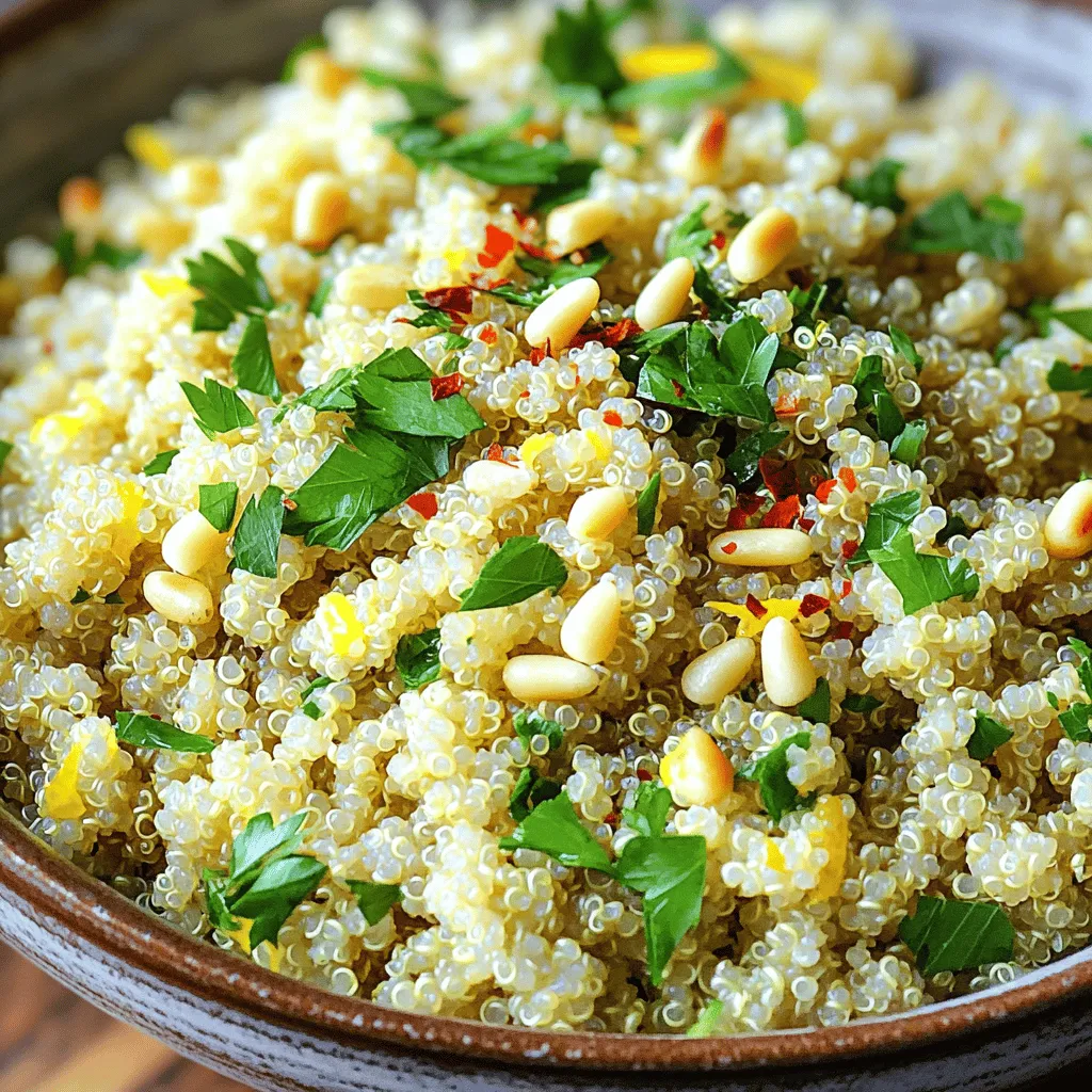 Lemon Garlic Quinoa Flavorful and Healthy Side Dish