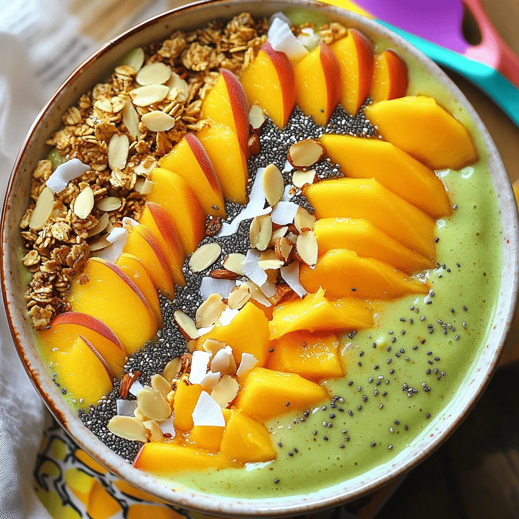Peach Mango Smoothie Bowl Delicious and Nutritious