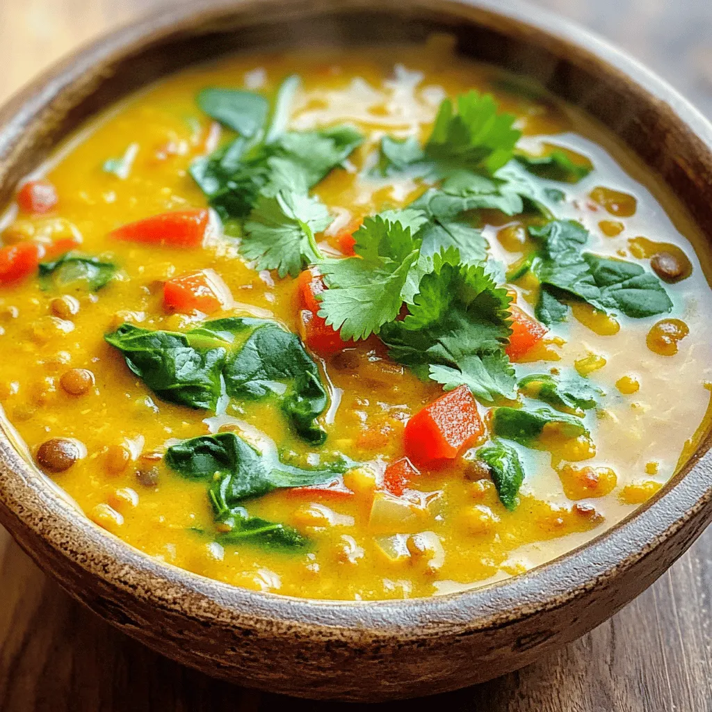 Slow Cooker Coconut Curry Lentil Soup Delight