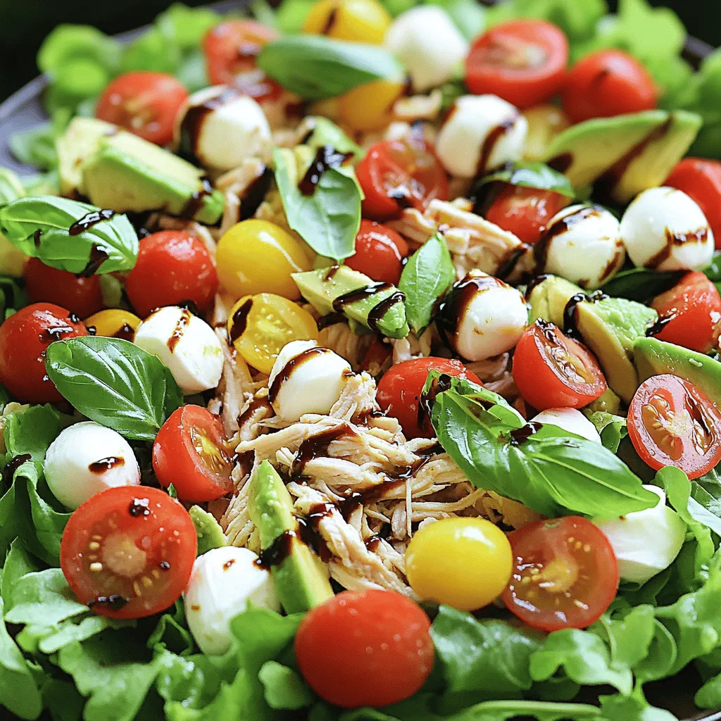 Caprese Avocado Chicken Salad Fresh and Flavorful Recipe