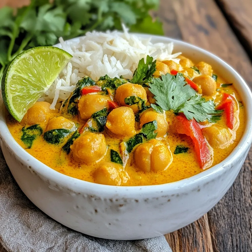 Creamy Coconut Chickpea Curry Rich and Flavorful Dish