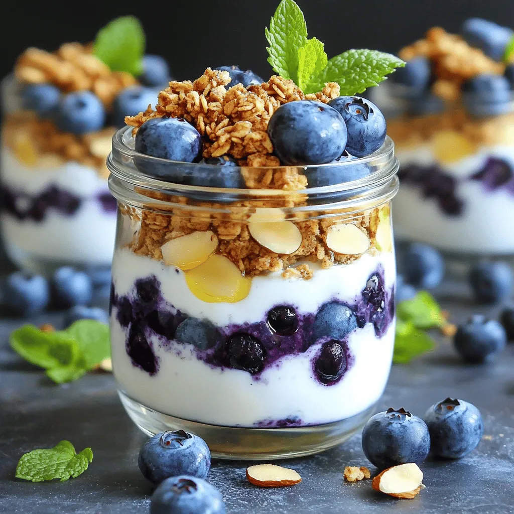 Blueberry Crumble Greek Yogurt Parfaits Delightful Treat
