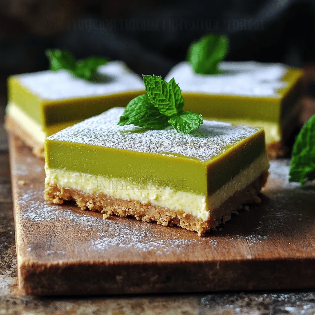 No-Bake Matcha Cheesecake Bars Easy and Delicious Treat