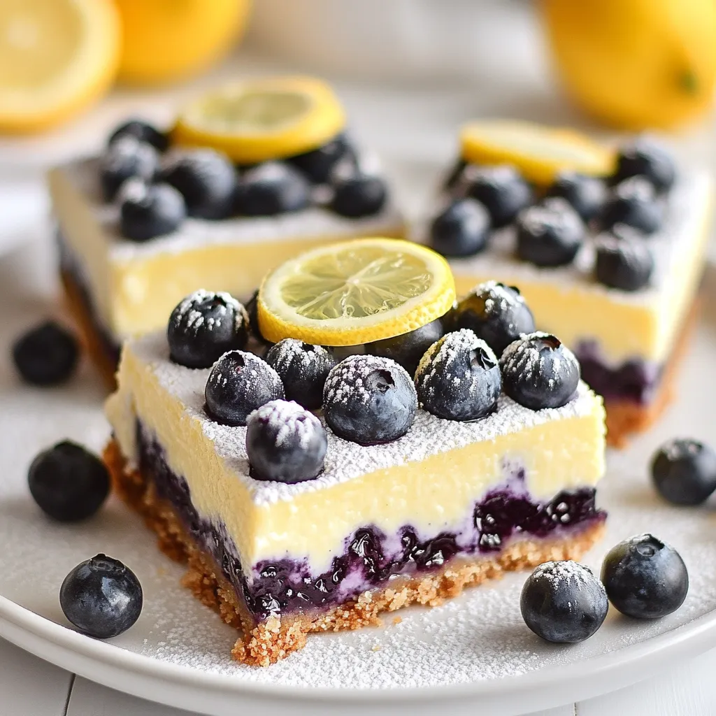 Blueberry Lemon Cheesecake Bars Tangy and Sweet Treat