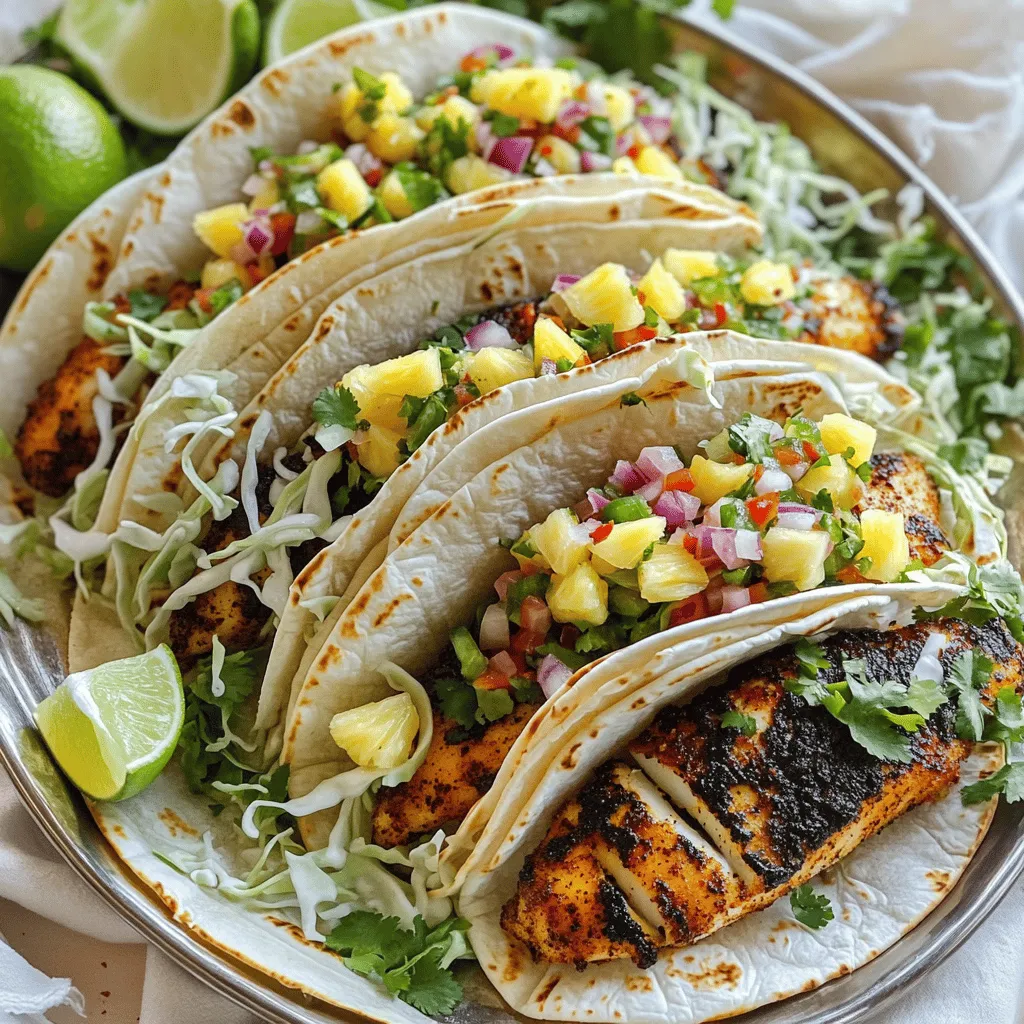 Blackened Fish Tacos with Pineapple Salsa Delight