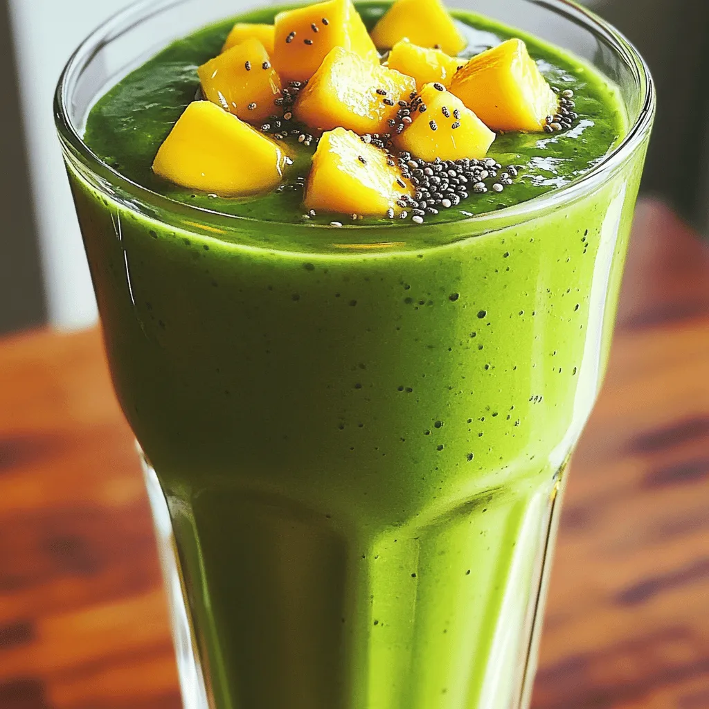 Tropical Green Smoothie Refreshing Nutrient Boost