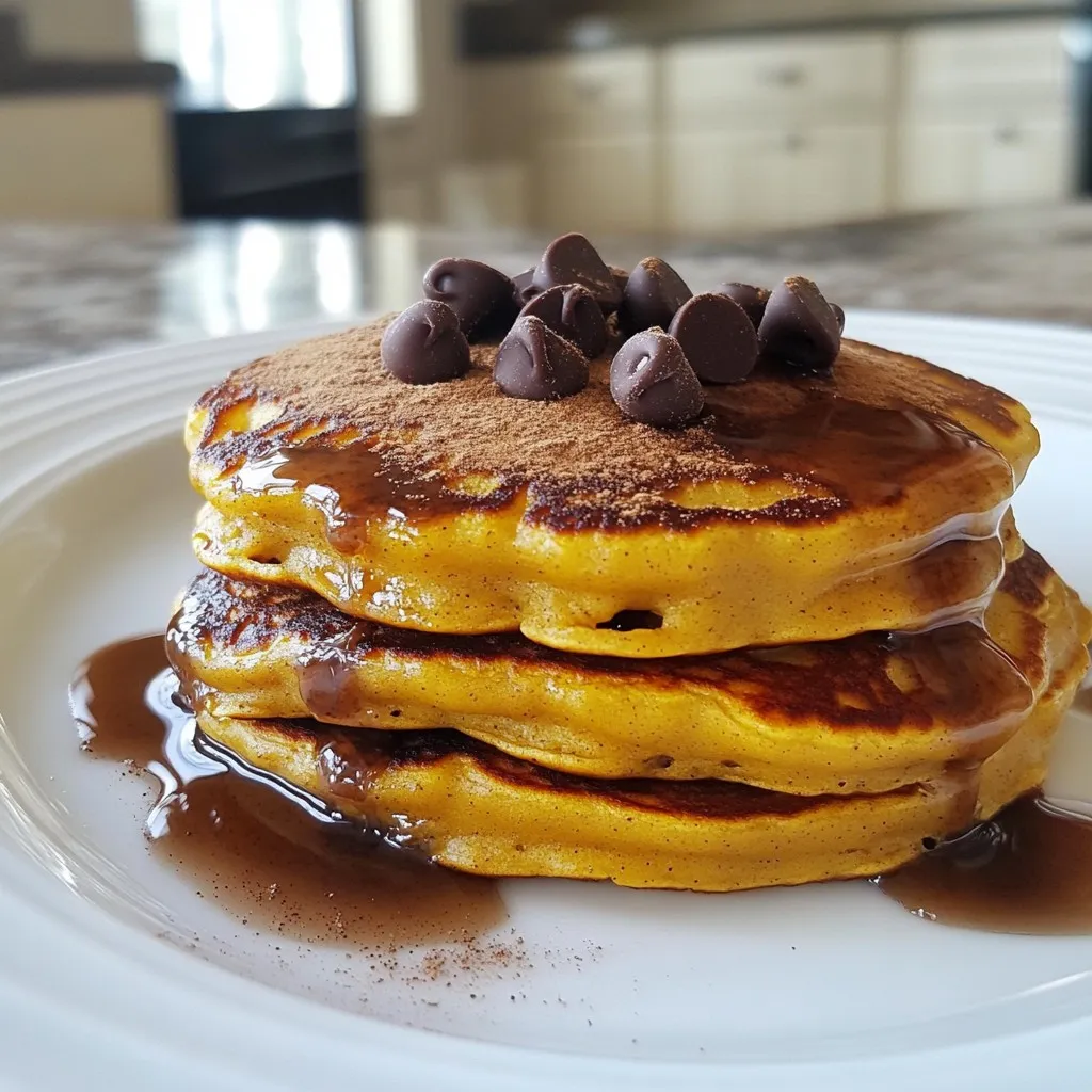 Chocolate Chip Pumpkin Pancakes Fluffy and Delicious