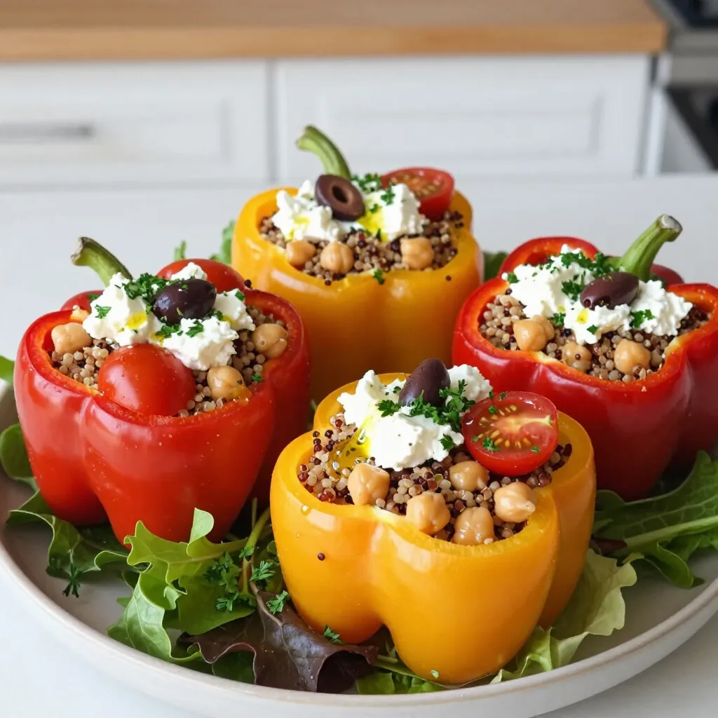 Mediterranean Quinoa Stuffed Peppers Flavorful Delight