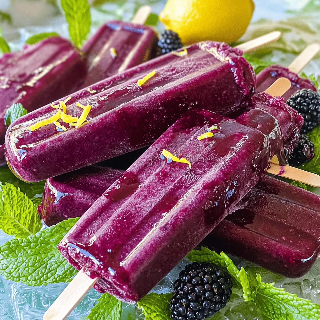 Blackberry Lemonade Popsicles Refreshing Summer Treat