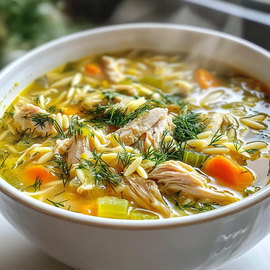 Greek Lemon Chicken Soup Flavorful and Nourishing Dish