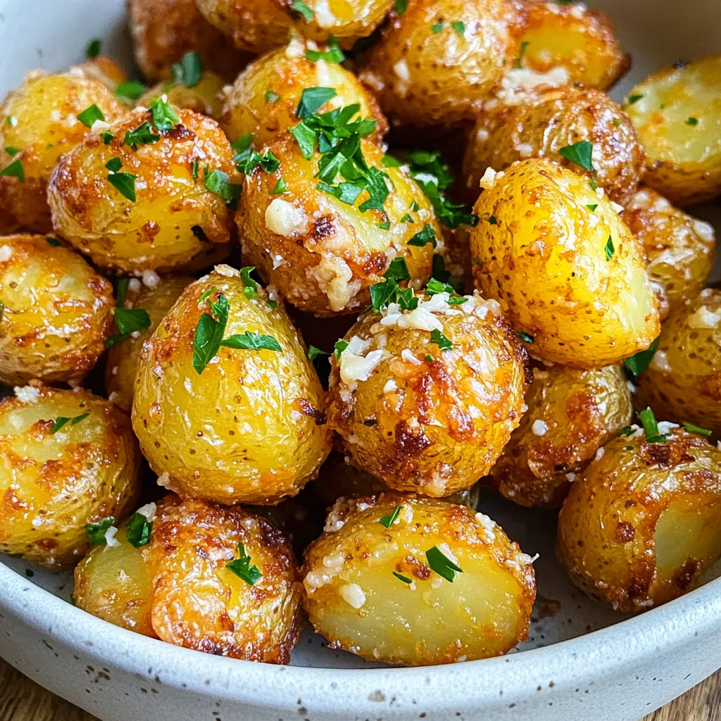 Air Fryer Garlic Parmesan Potato Bites Simple Recipe