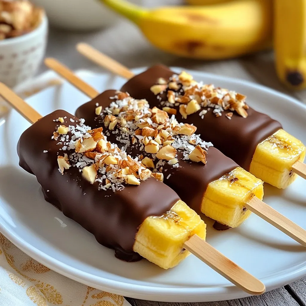 Chocolate Covered Banana Pops Delightful Frozen Treat