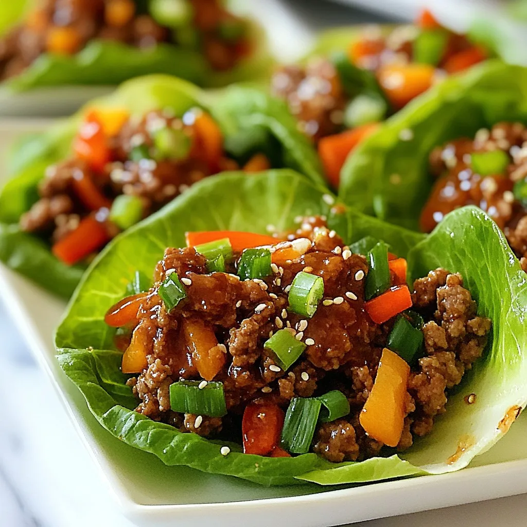 Savory Sesame Ginger Beef Lettuce Wraps Recipe