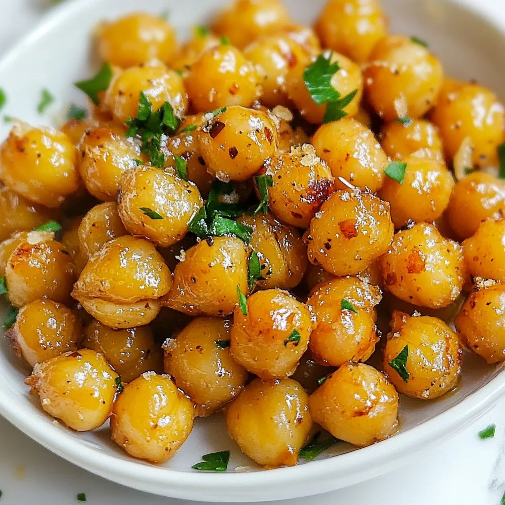 Honey Garlic Roasted Chickpeas Crispy Snack Delight