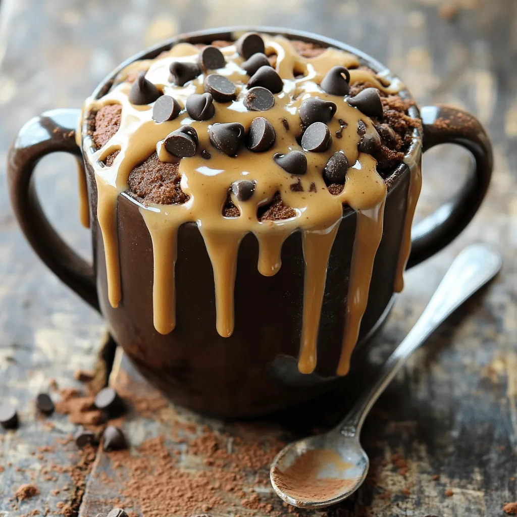 Chocolate Peanut Butter Mug Cake Quick and Easy Fix
