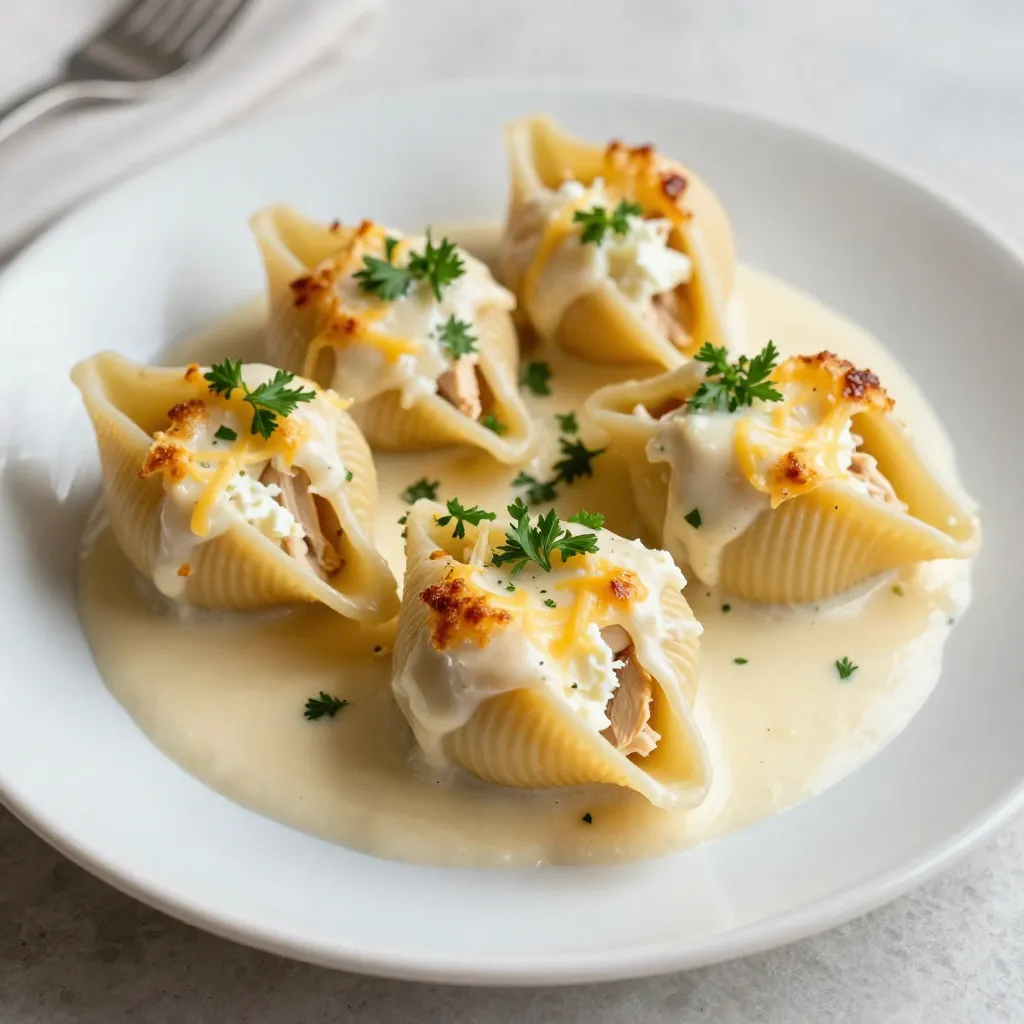 Chicken Alfredo Stuffed Shells Savory Comfort Food