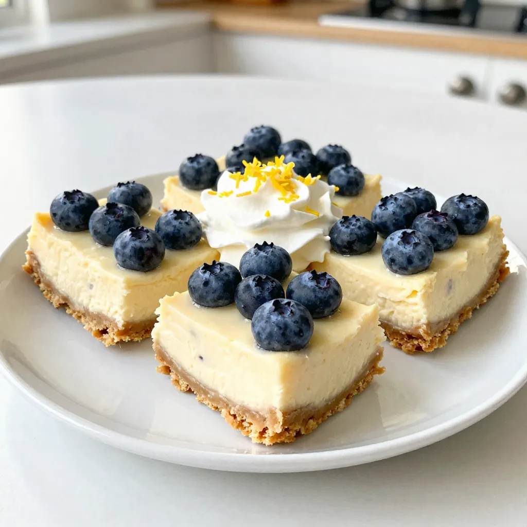 Lemon Blueberry Cheesecake Bars Delightful Treat Recipe
