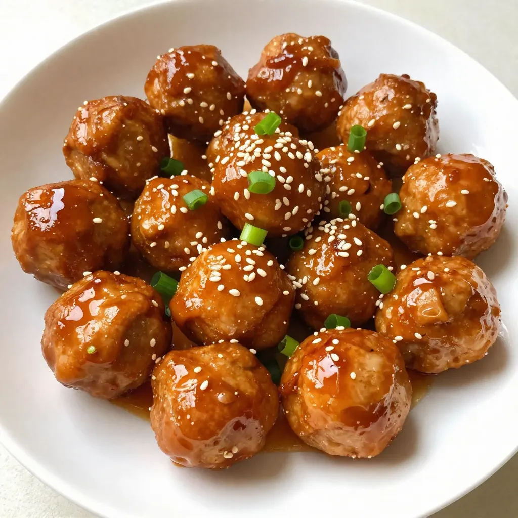 Sweet Chili Glazed Chicken Meatballs Easy Recipe