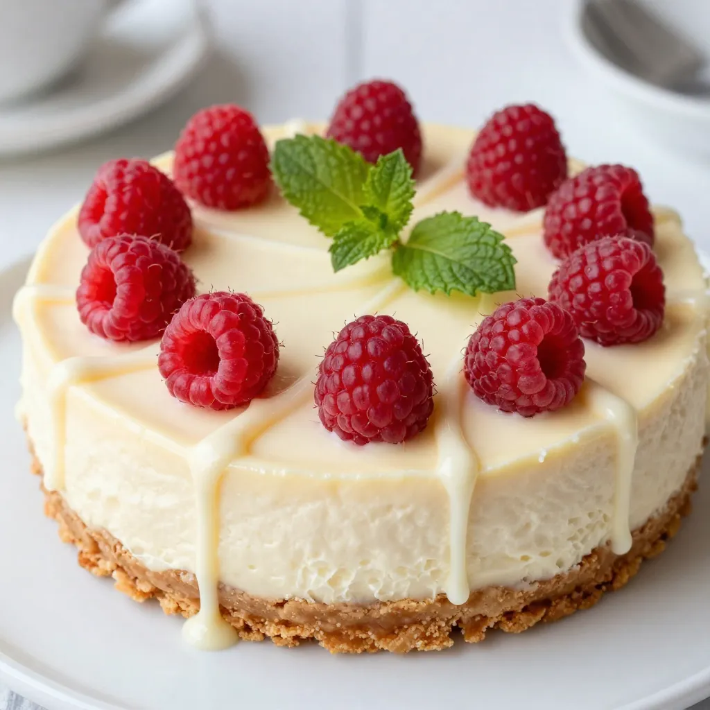 Raspberry White Chocolate Cheesecake Delightful Treat