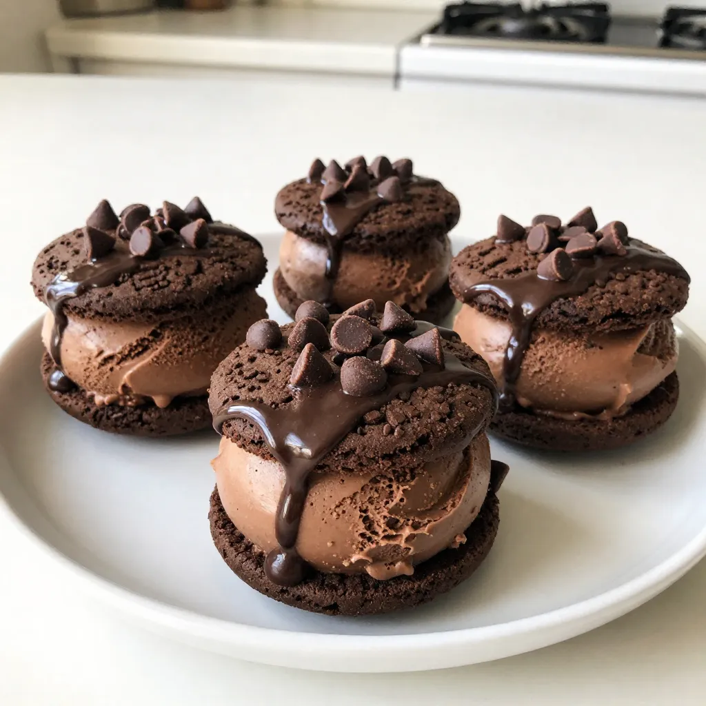 Mocha Chip Ice Cream Sandwiches Delightful Treat Recipe