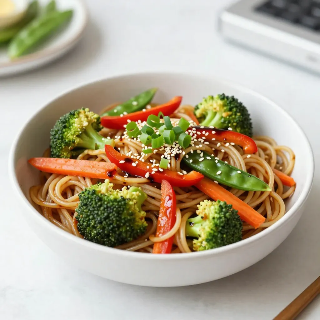 Easy Veggie Lo Mein Simple and Quick Dinner Recipe