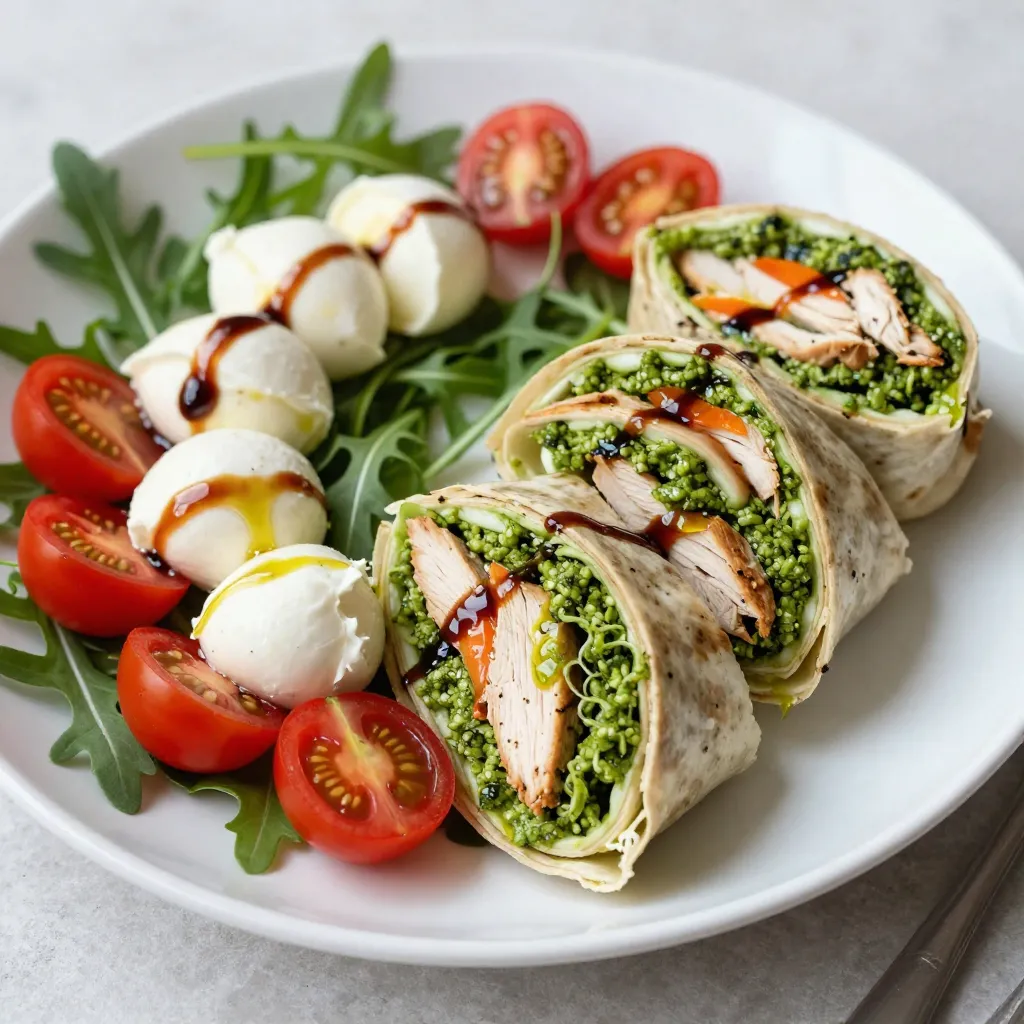 Pesto Chicken Caprese Wraps Easy and Flavorful Meal