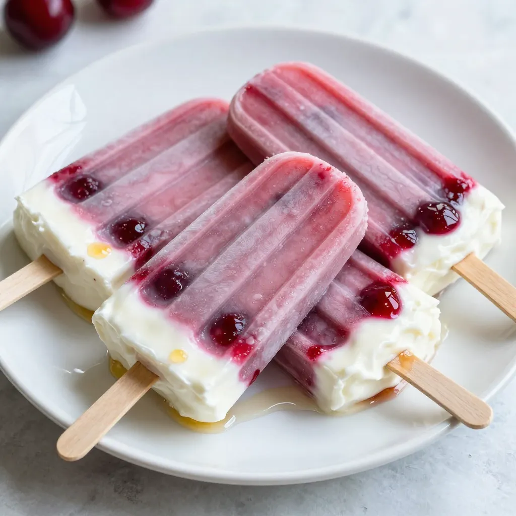 Cherry Vanilla Yogurt Pops Refreshing Summer Treat