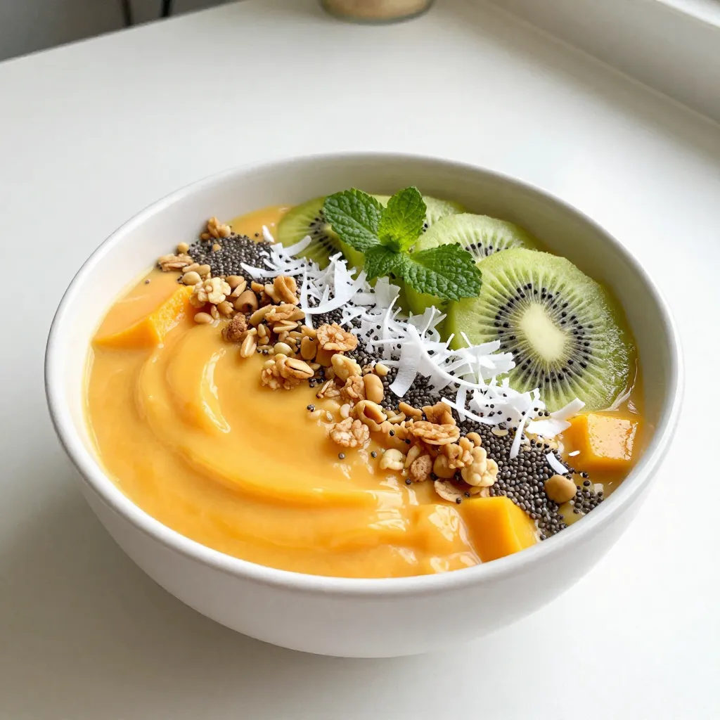 Tropical Mango Smoothie Bowl Refreshing and Healthy Dish