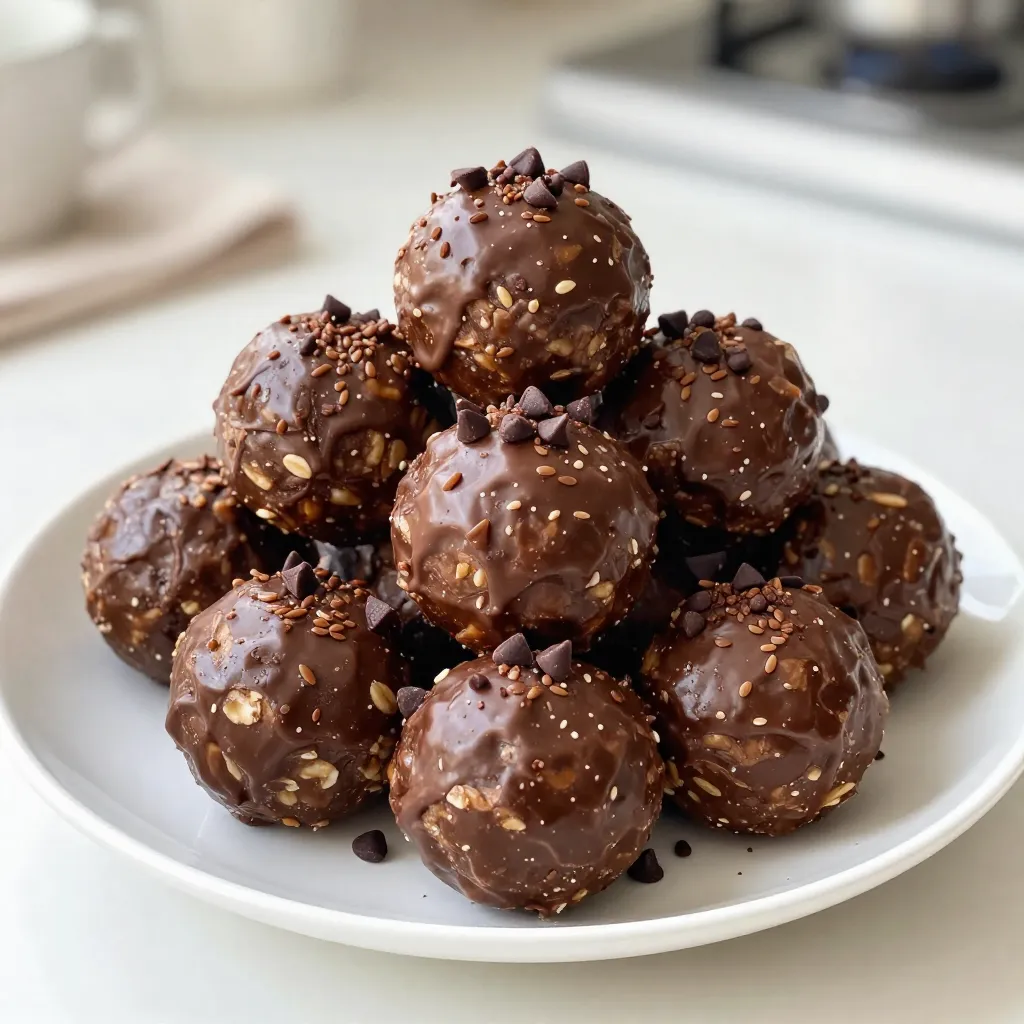 Peanut Butter Chocolate Energy Balls Perfectly Easy Snack