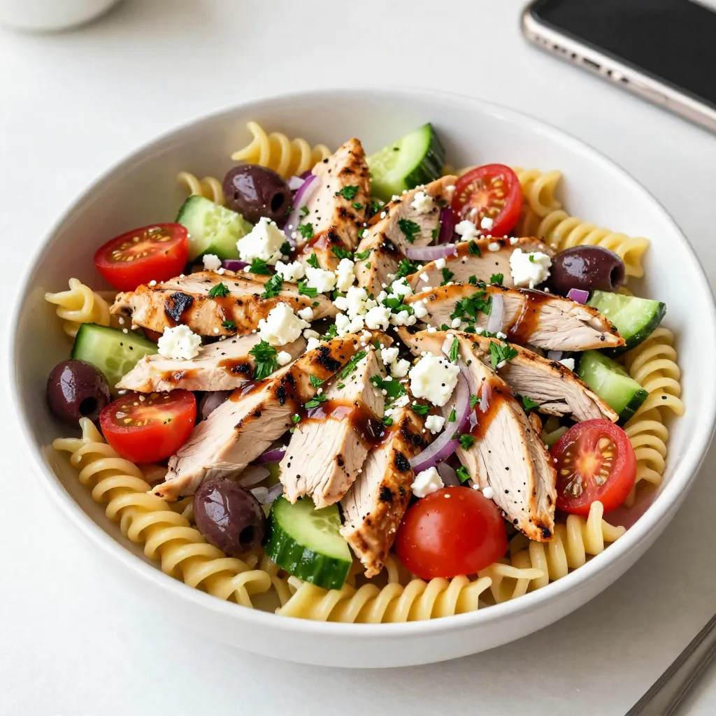 Greek Chicken Pasta Salad Delicious and Easy Meal