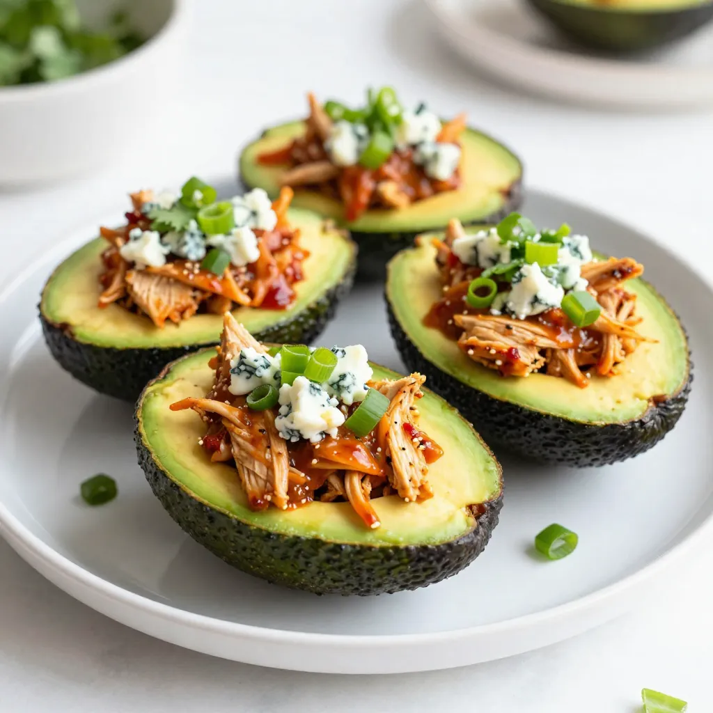 Buffalo Chicken Stuffed Avocados Flavorful and Easy