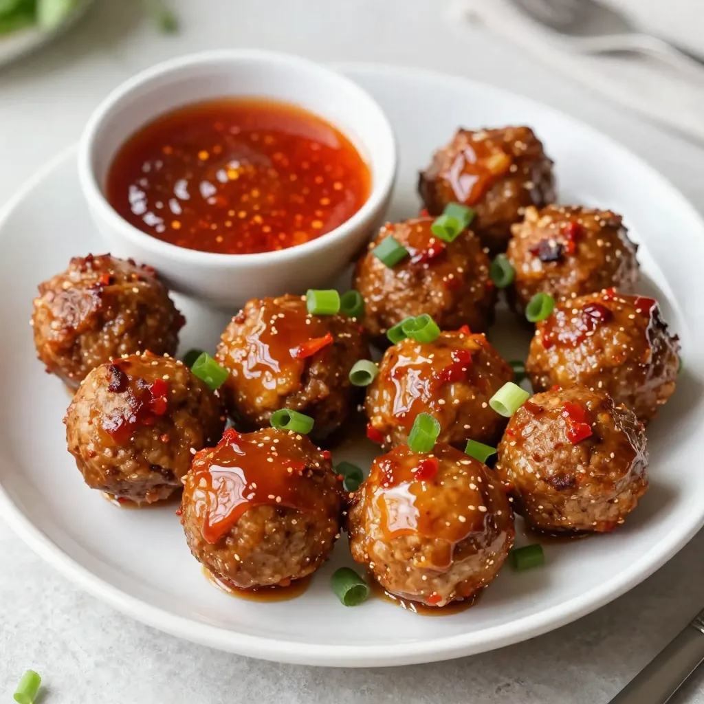 Savory Sweet Chili Turkey Meatballs Easy Recipe