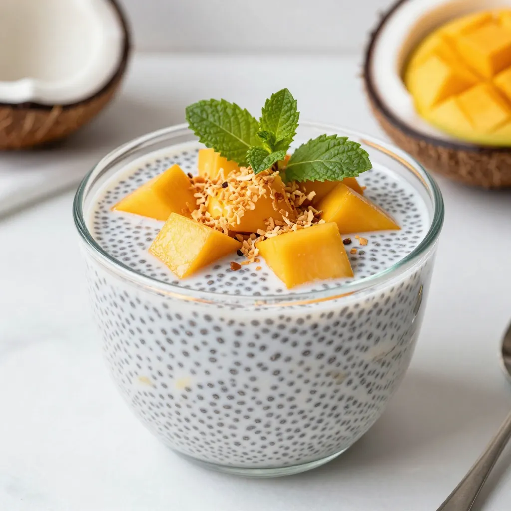 Coconut Mango Chia Pudding Delightful and Healthy Snack