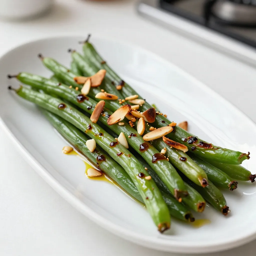 Balsamic Garlic Roasted Green Beans Simple Delight