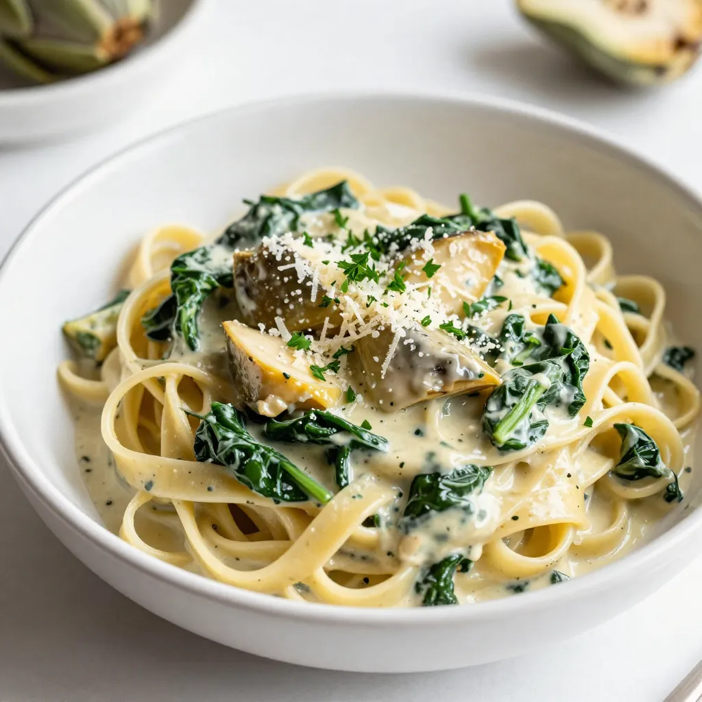 Creamy Spinach Artichoke Pasta Rich and Flavorful Dish