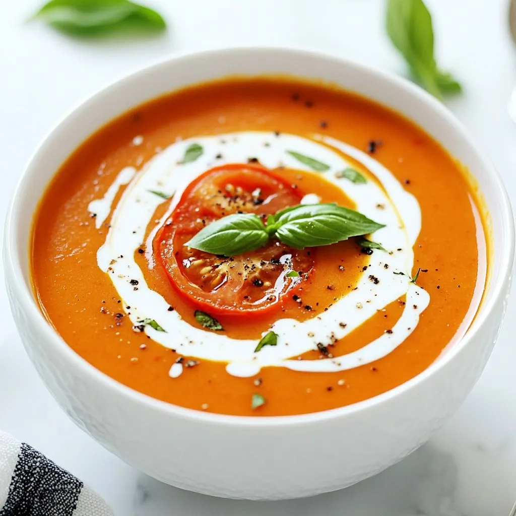 Creamy Roasted Tomato Soup Easy and Flavorful Dish