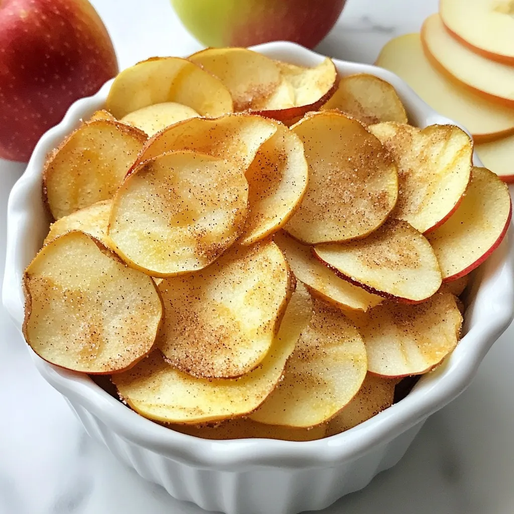 Cinnamon Sugar Apple Chips Crunchy and Tasty Snack