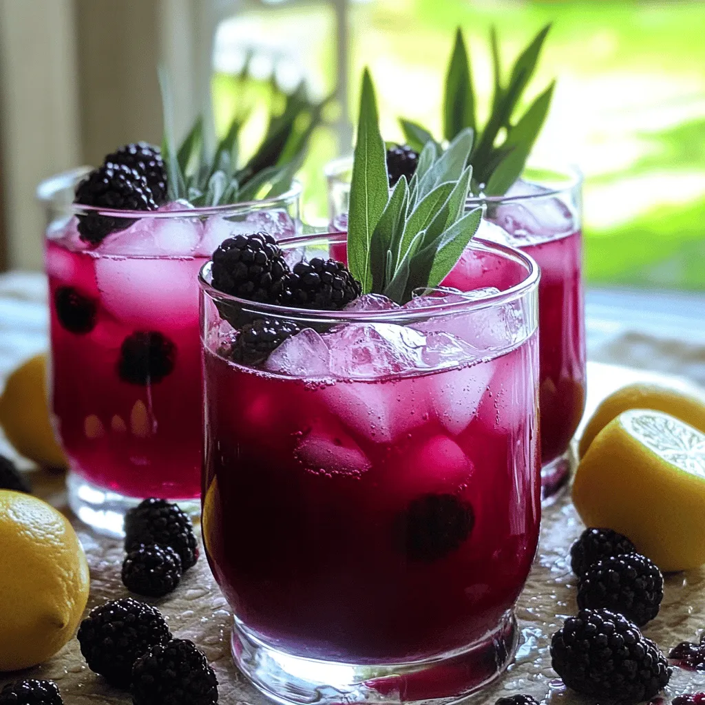 Blackberry Sage Lemonade Refreshing Summer Drink